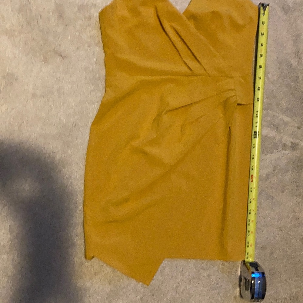 NWT Surplice Fashion Nova Mini Dress Mustard Sz S - Picture 6 of 7